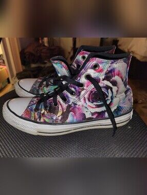 Converse All Star High Tops Dead Metal Rose With Satin Finish Womens 9